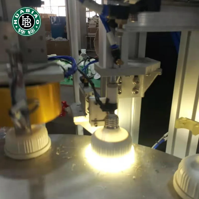 
yue dong E27/E14/B22 LED Bulb PCB Board Pressing robot Machine automatic led bulb punching machine 