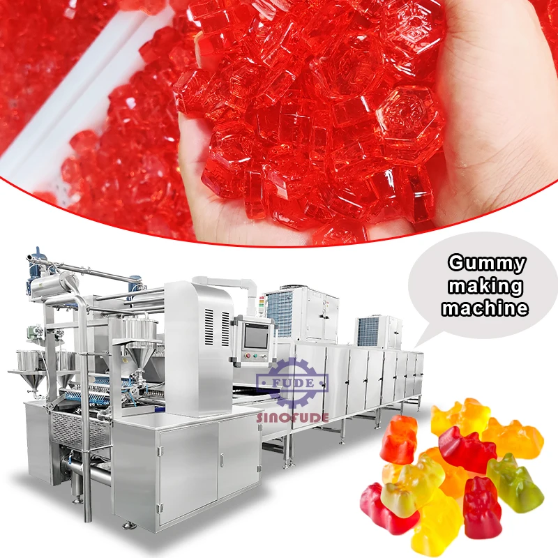 Hot sale automatic stainless steel 316L vitamin fruit soft candy production line equipment gummy bear depositor making machine