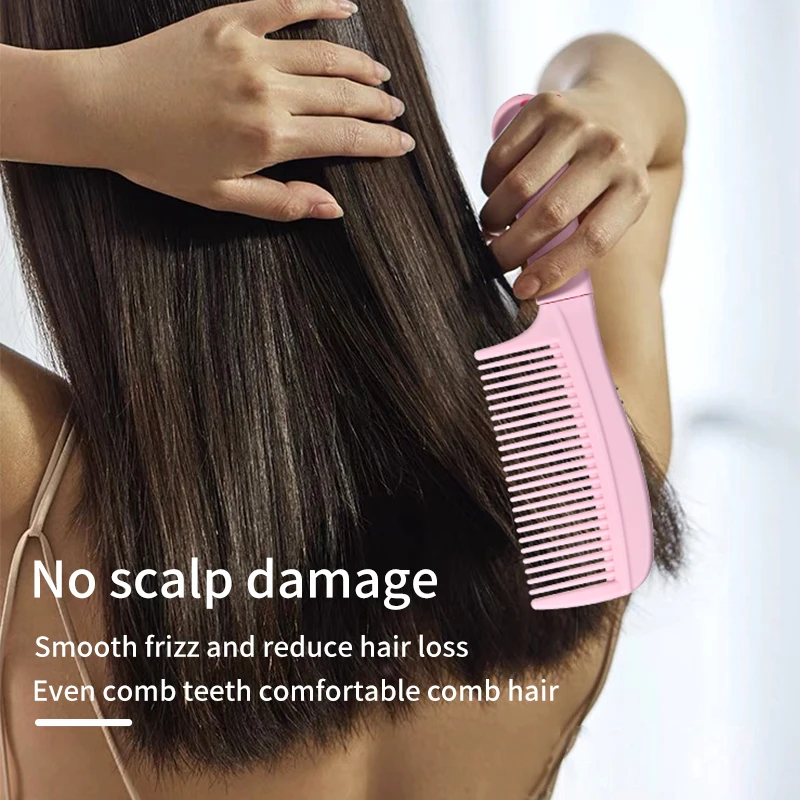 LMLTOP Wholesale custom logo mate hair comb styling soft comb teeth with cute dinosaur soft rubber handle abs hair comb SY751