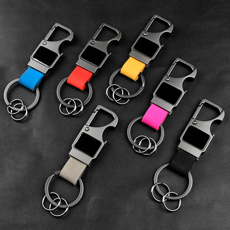 Custom Leather Key Chain Keyring Manufacturer Wholesale Bulk Handmade Car Brand Logo Custom Leather Keychain