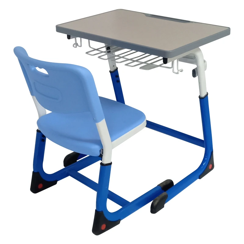 school chairs and tables set plastic material durable MDF top student desk school furniture suppliers