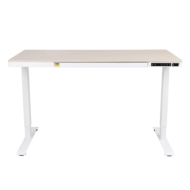 E4(A)-W Adjustable Desk Frame With USB Electric Height Adjustable Desk Table With Drawer Wooden Smart Stand Up Desks For Office