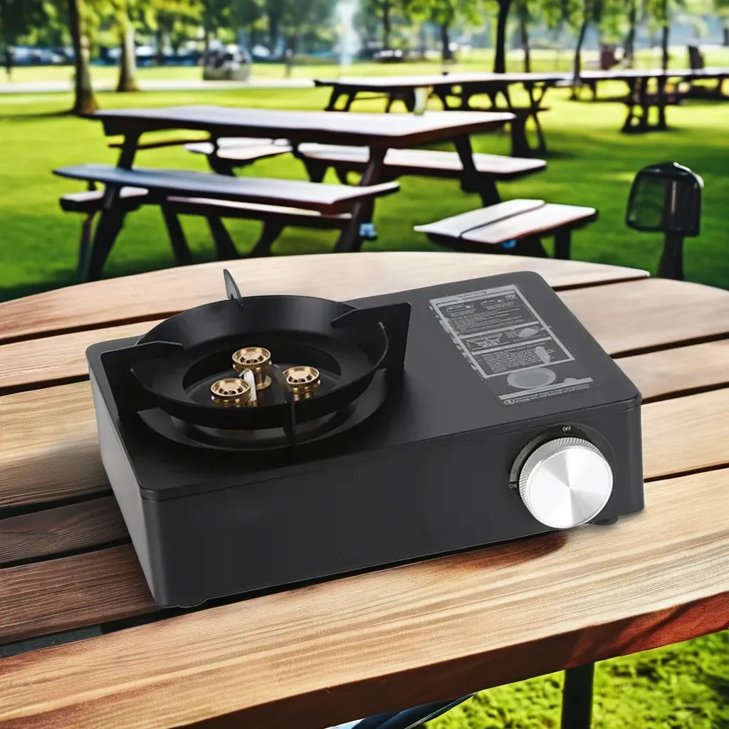 Portable Outdoor Camping Cookware Mini Stove for Picnic Gas Fuel Manual Application