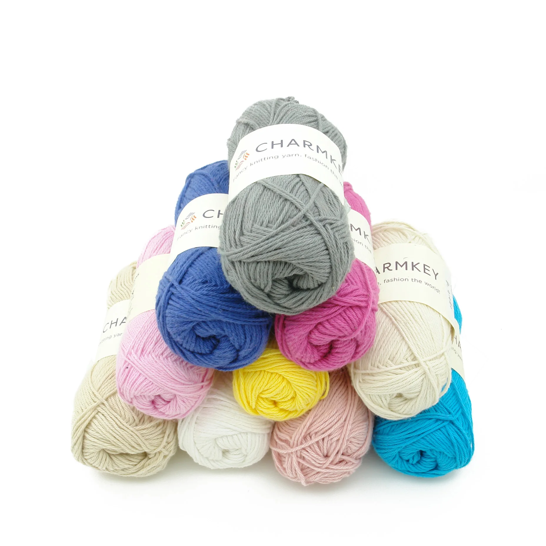 charmkey 100% soft cotton yarn crochet baby yarn for hand knitting