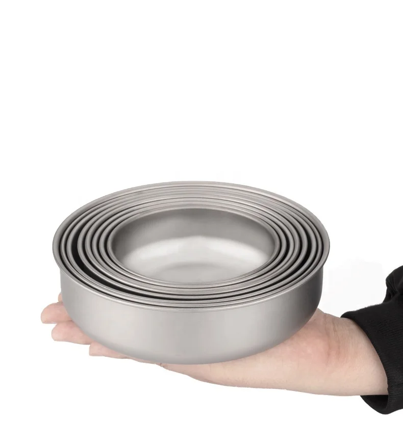 Titanium Plate Sets Camping Titanium Dishes Saucer Outdoor Tableware Cutlery Camping Hiking Travel Plates accessories