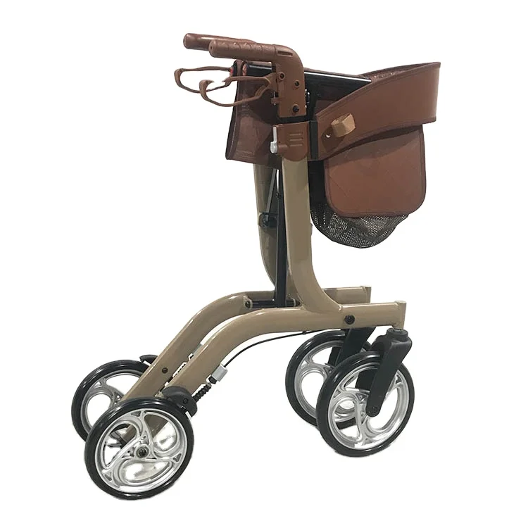 2024 hot selling Stand up  Luxury Rollator Walker With Fold Up Removable Back Support