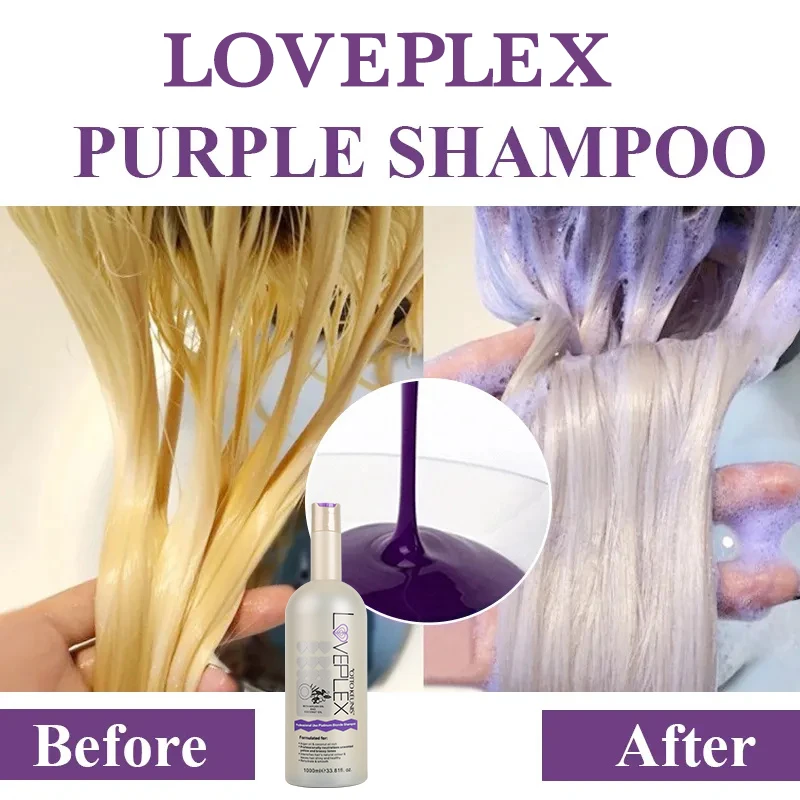 Coconut Oil Professional Salon Treatment Anti- brassy Purple Toner Shampoo For Blonde Hair Keep No Yellow Effect