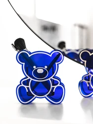 New Design Acrylic Iridescent Office Pen Holder Customized Lucite Shape Logo Pencil Organizer Stand