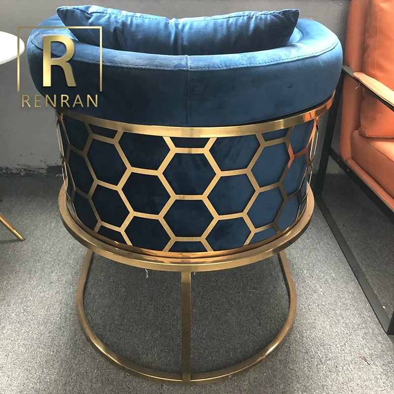 Европейский французский датский элегантный удобный одинарный уникальный бархатный стул из нержавеющей стали фиолетового цвета кресло для отдыха диван