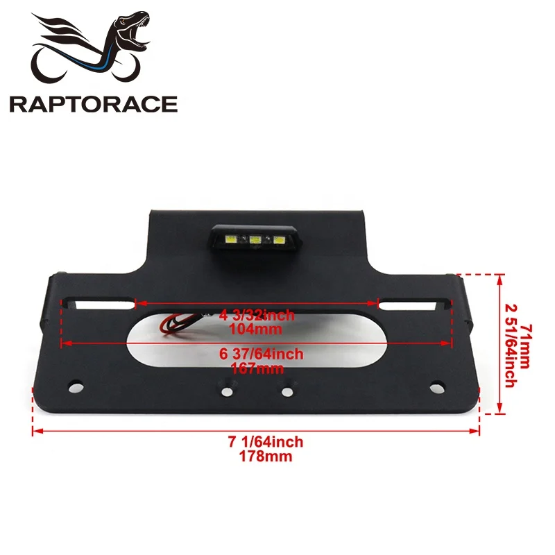 Raptorace fit for Honda MSX 125 Maftermarket aluminum number license plate holder fender eliminator tail tidy