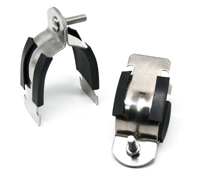 Quick-Locking Rubber Lined P Clips R Type Hose Clamps-Metal Steel Pipe Clamps Connection 20mm Band Width Inch Metric Measurement