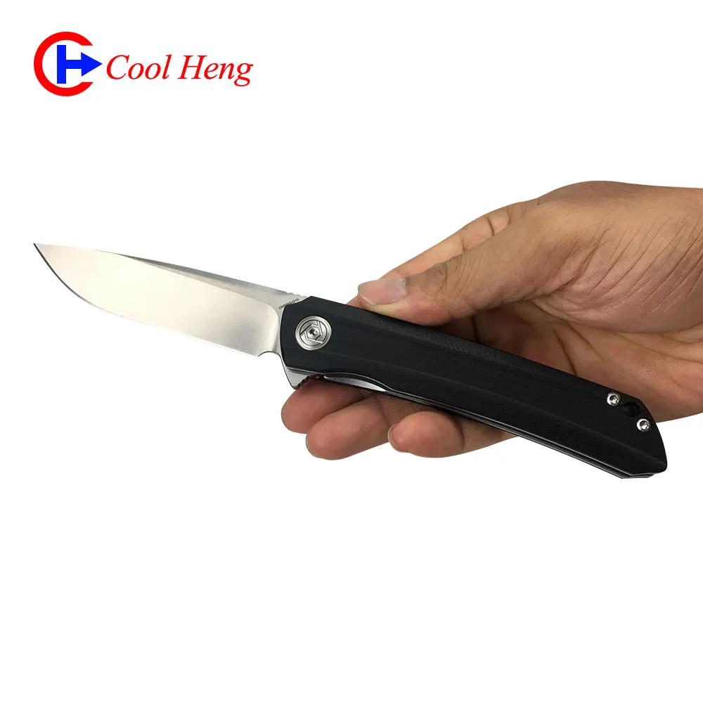 
Wholesale Superior quality G10 handle d2 steel Camping tactics Pocket knife Folding outdoor knife Quick Open with Auxiliary 