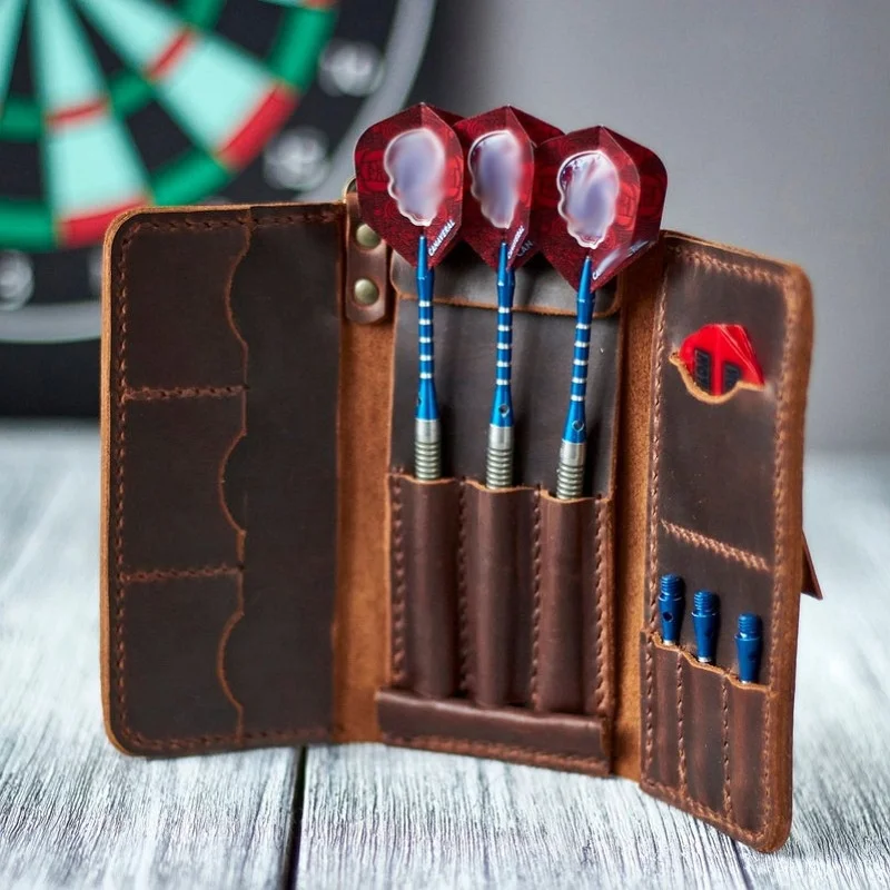 Handmade case for darts Personalized PU Leather darts set case