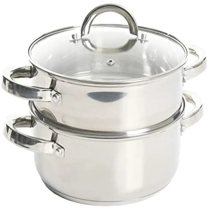 Steamer Pot Dumpling Machine Dim Sum Cake Steamer Fondant Bun Steamers Stainless Steel with grass lid Wholesales