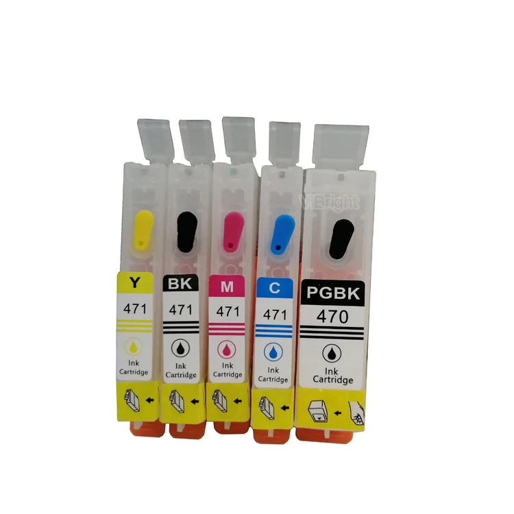 PGI470 471Refillable Ink Cartridge For Canon MG6840/ MG5740 Printer with ARC Auto Reset chip  ink cartridge wholesale