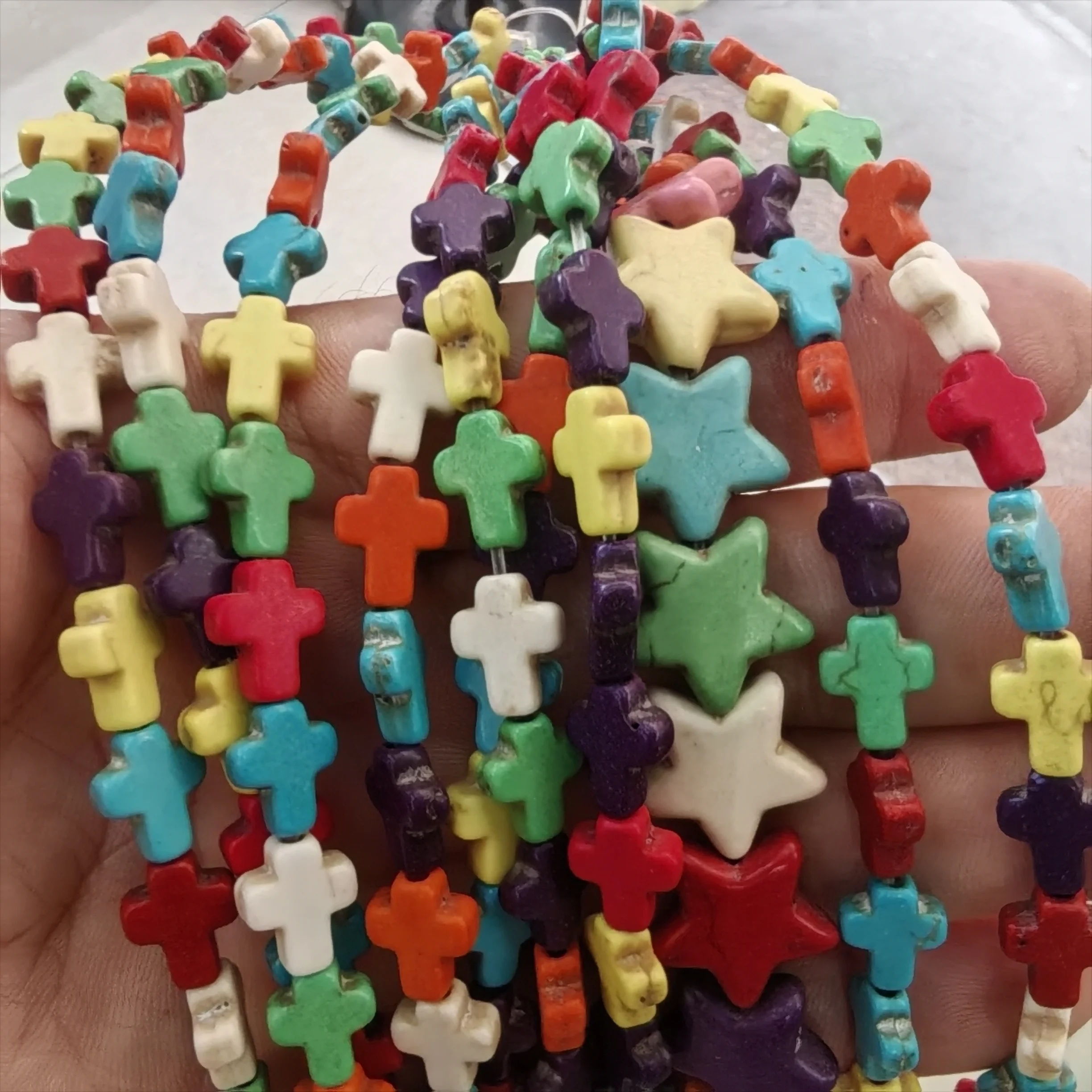 9*13mm, 12*18mm leaf white and blue natural gemstone turquoise beads