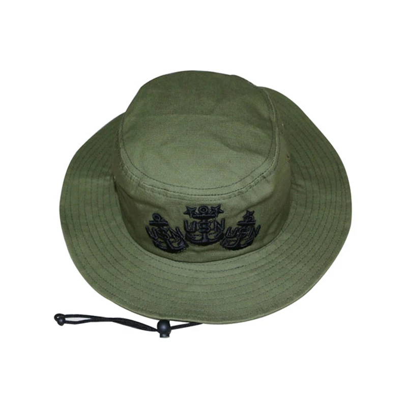 Wholesale Camouflage Bucket Hat with String With Embroidery Logo Unisex Lightweight Boonie bucket Hats