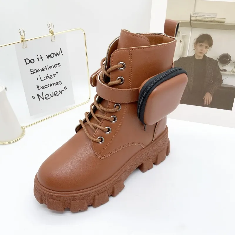 Most Popular Design Martin Boots Add PU High Top Women Fashion Shoe Ladies  Casual Boot
