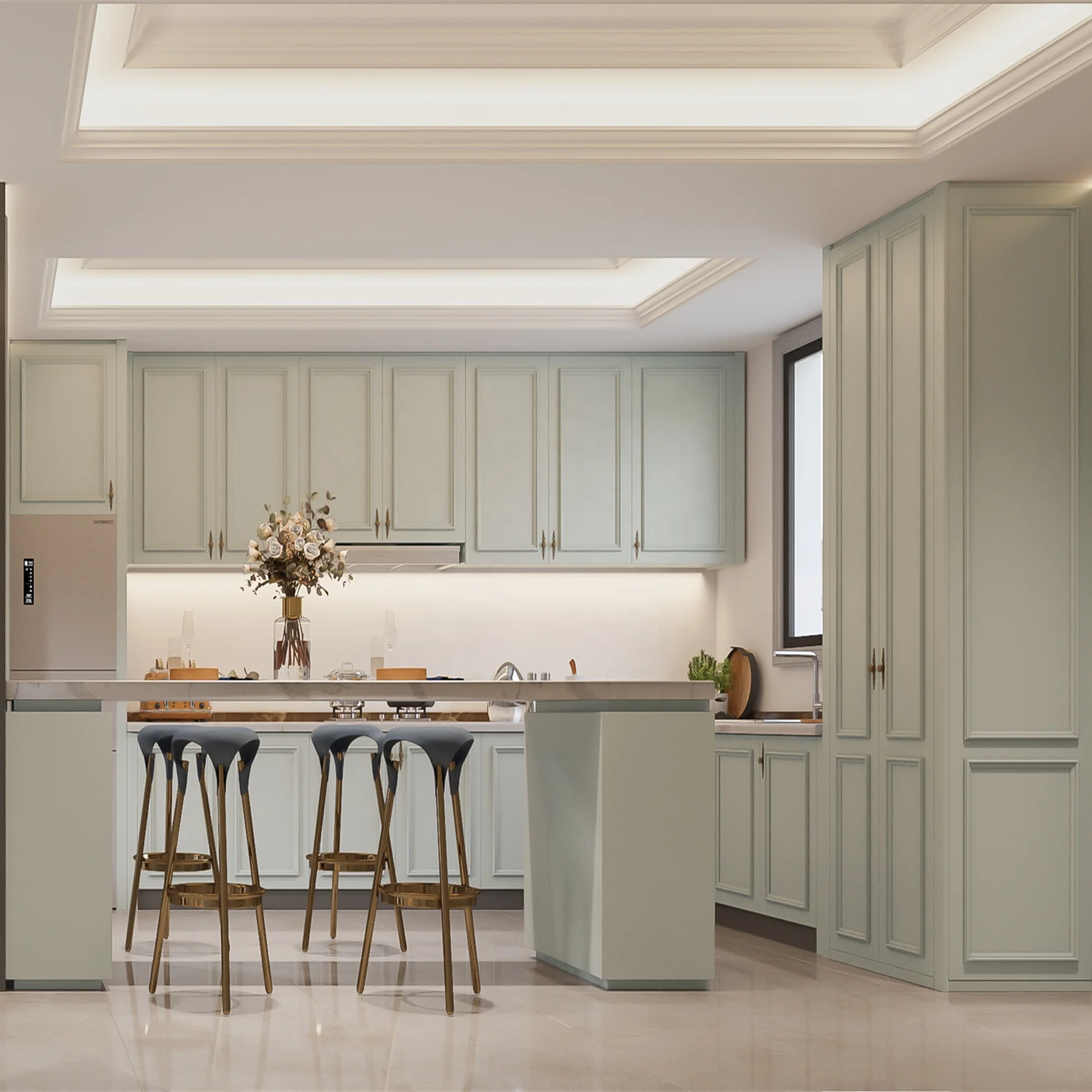 Minimalist Style Of European And American Style Wood Kitchen Furniture And Whole House Furniture Customiztion