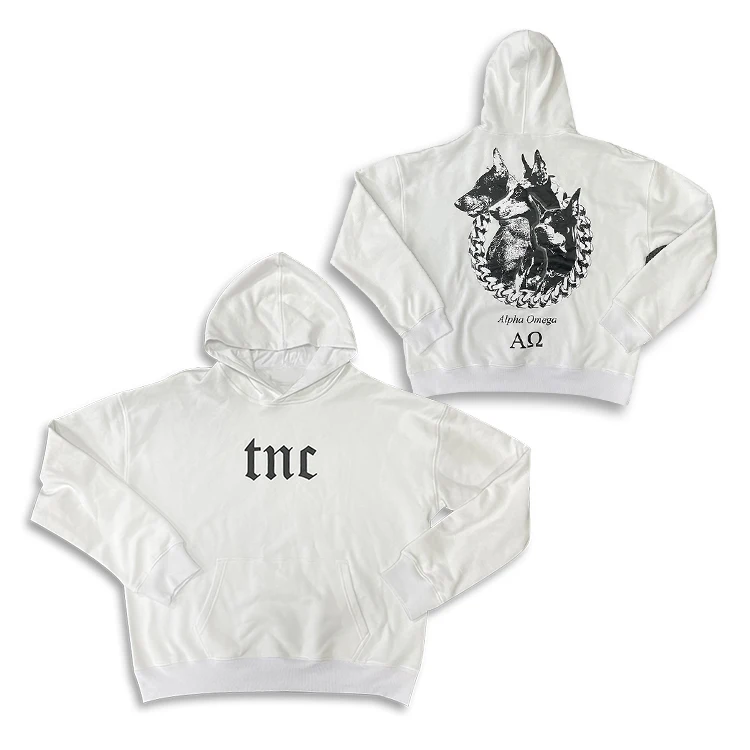 Custom Design Youth White Unisex Sports Casual Hooded Sweatshirt