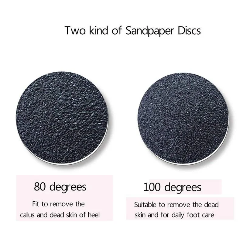 80/120/180# Replaceable Sandpaper Disc Cuticle Callus Remove Pedicure Drill Bits