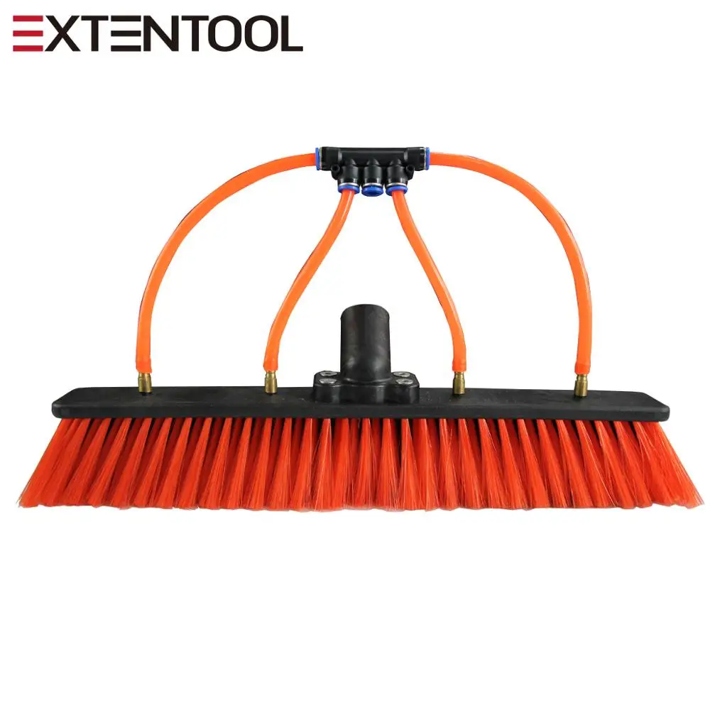 Extenclean solar cleaning brush telescopic cleaning rotating brush with 20FT aluminum extension pole from China manufacturer