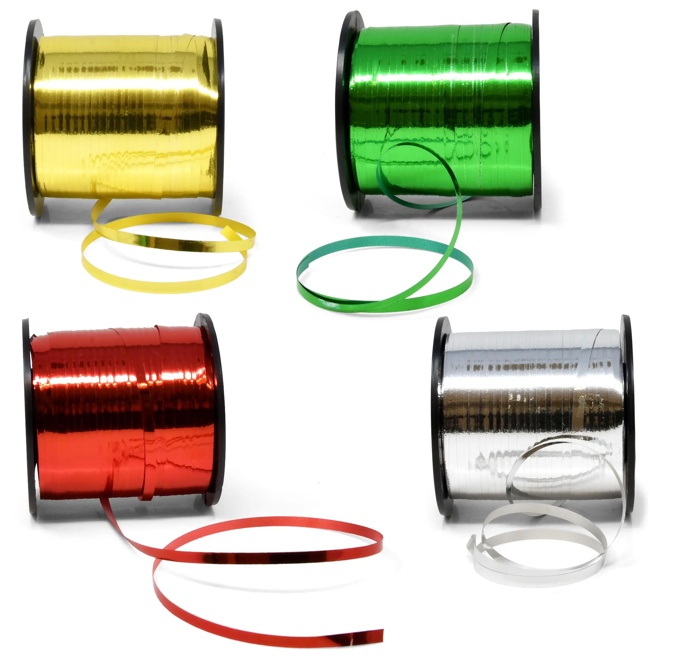 Popular Curling PP Ribbon Assorted Vivid Colors, 1cmx200m Ribbon per Roll for Balloon Band Tie, Gift Wrapping-Cinta de PP