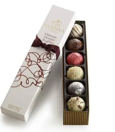 Custom eco friendly round gift small chocolate boxes empty luxury food packaging chocolate bar box for chocolate packaging