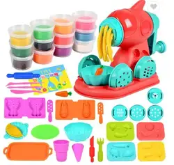 Kids Popular polymer clay set Noodle Machine Ice Cream DIY Simulation Play House Toy Set Plasticine Mold Tool Colored Clay Toys