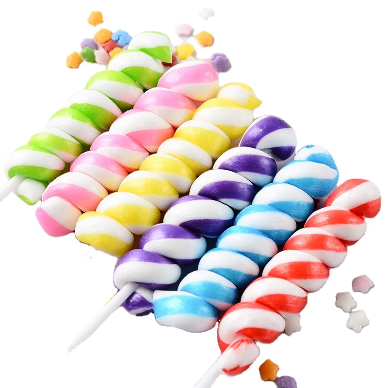 Hot Wholesale  Swirl Round Shape Hard Candy  Fruit Flavor Lollipop For kids