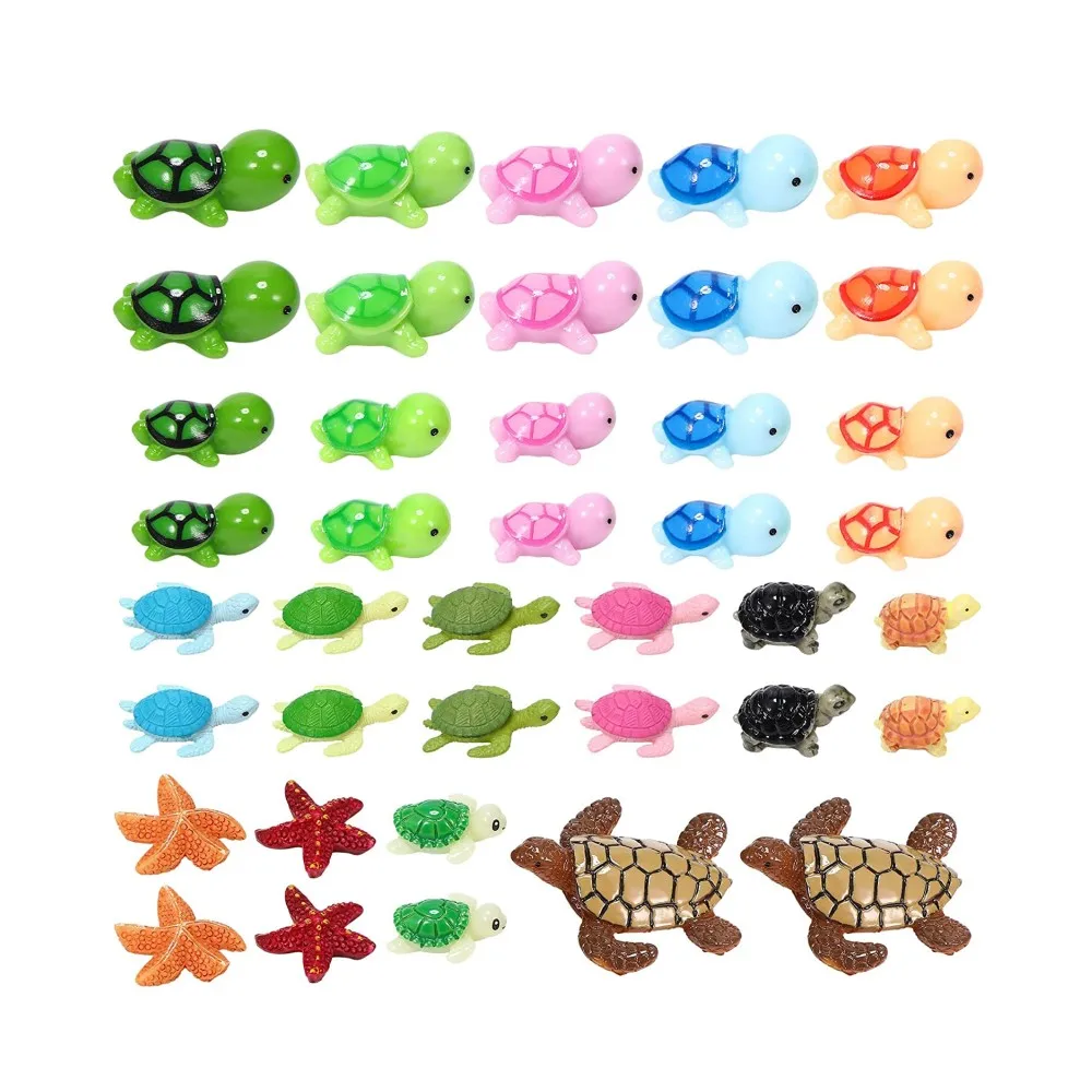 fairy garden accessories Resin mini turtles Statue Tiny Sea figurines sea turtle figurine