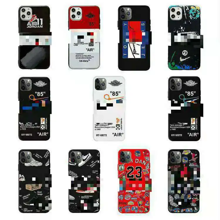 
For iPhone 12 11 Pro Max X XR XS TPU Case AJ Sneakers Designers Mobile Phone Bags Air Jordan Cellphone Cover For Nike Phone Case 