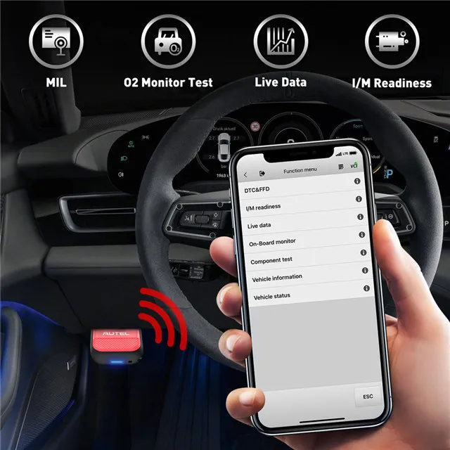 AUTEL MaxiAP AP200H беспроводной Bluetooth OBD2 сканер для всех автомобилей работает на iOS Android ENG/TRAN/SRS/ABS диагностическая функция