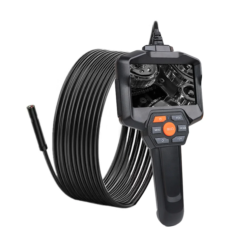 Portable Dual Lens Pipe Borescope 4.3 inch HD 1080p LCD Handheld Video Industrial Inspection Endoscope Camera