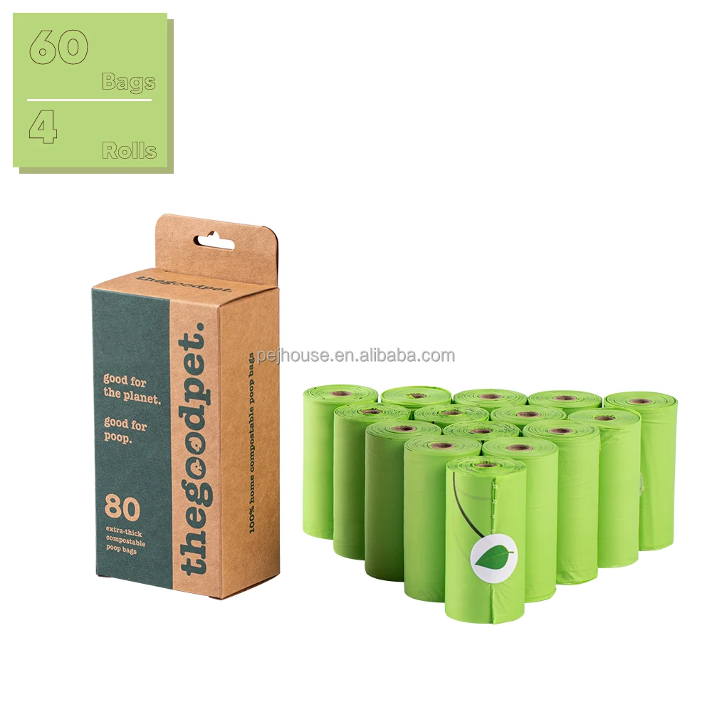 Biopet 100% Eco-Friendly Biodegradable Waterproof dog poop bags New Clean waste bag cat and dog Portable Poop Bag For Dogs