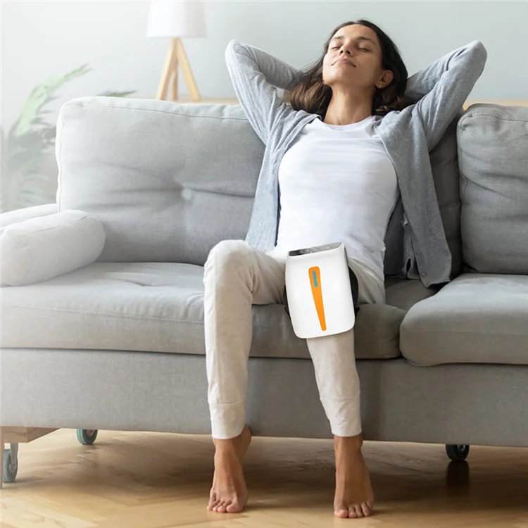 Electric Rechargeable Wireless Infrared Thermal Heated Vibration Therapy Knee Massager Pain Relief With Heat compress