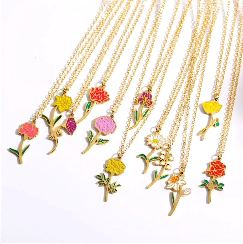 Женское колье с подвеской из нержавеющей стали