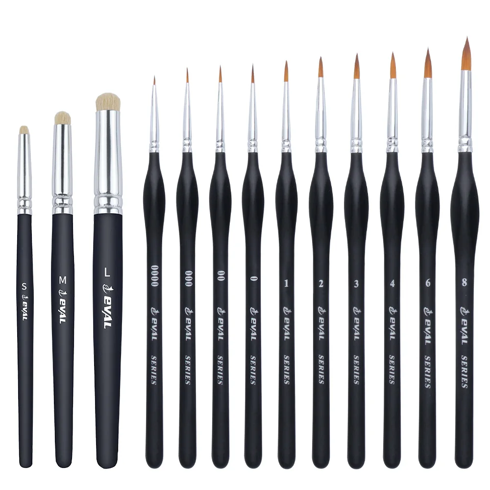 Miniature Paint Brushes with Dry Brush Set for Miniature Painting,Acrylic, Watercolor, Oil Painting