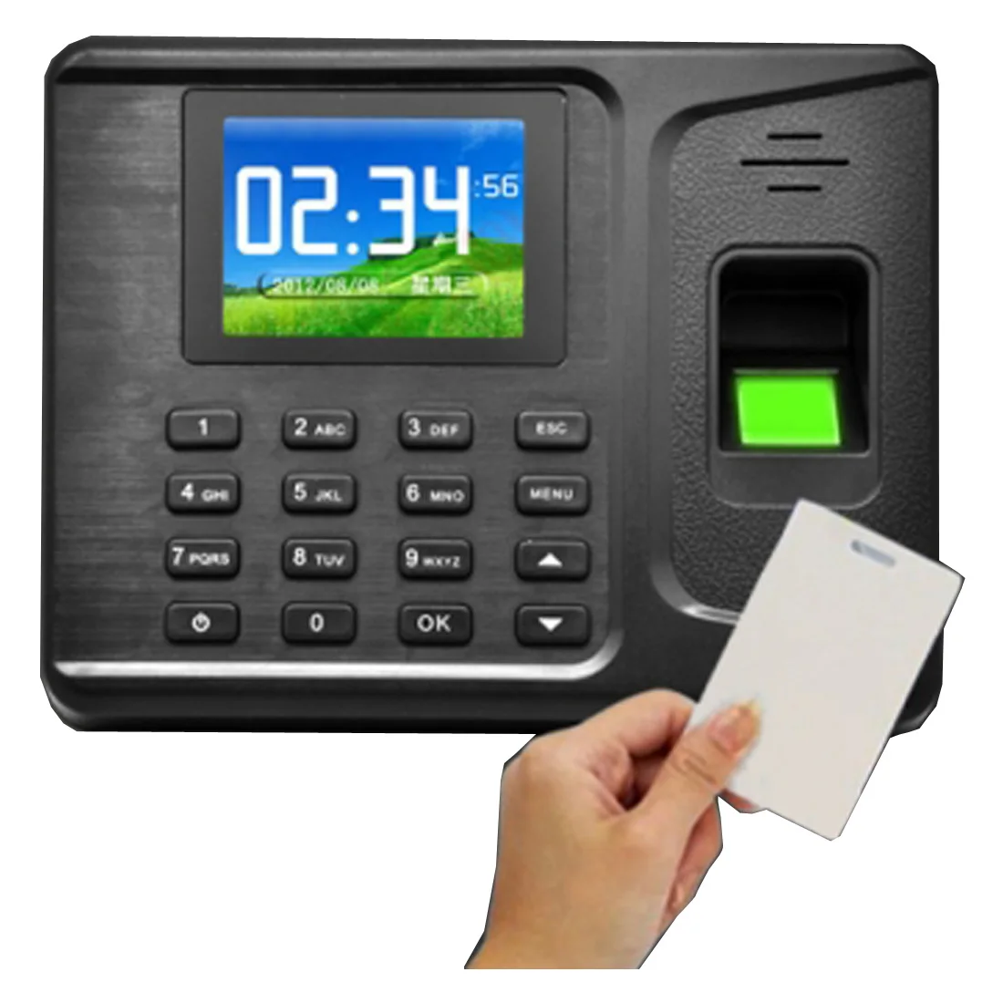 
2.8 inch Color TFT Screen USB TCP IP Communication Office Fingerprint RFID Time Recording Clock Attendance Machine 