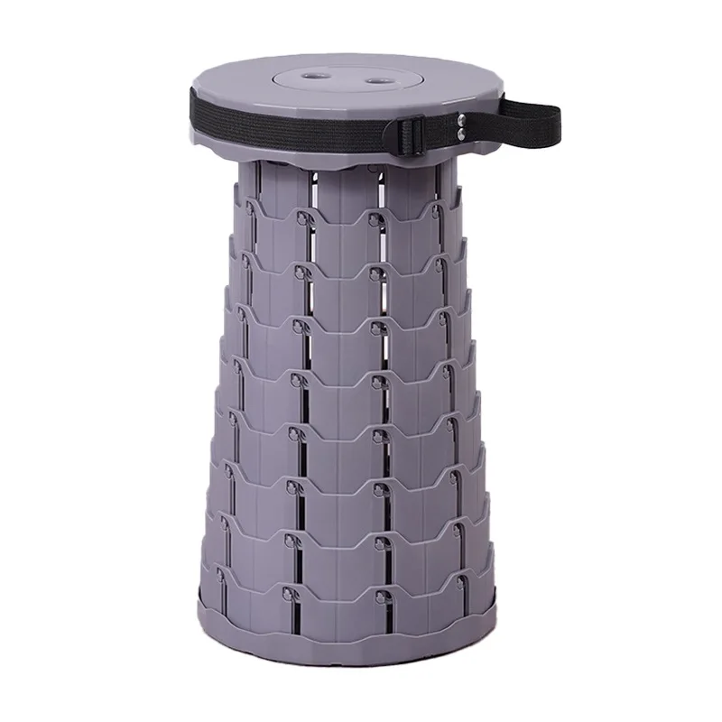 Camping Outdoor Travel Portable Lightweight Plastic Retract Stool Chair Fishing Hiking Garden Beach BBQ Portable Stool