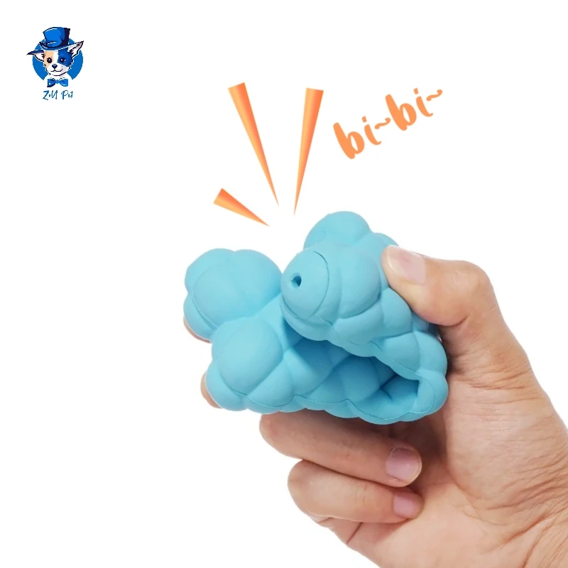 Wholesale Durable Tooth Cleaning Dog Bone Toy Squeaky Natural Rubber Dog Bone