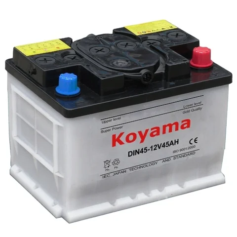 Dubai importer DIN45 45Ah 12V Dry charged car battery