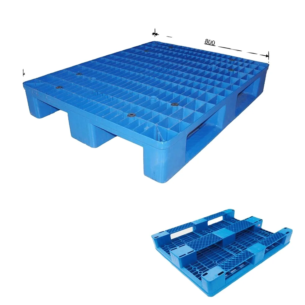 3 Runners Back 1000*800mm Heavy Duty Large Warehouse Storage HDPE Recyclable Plastic Pallet for sale