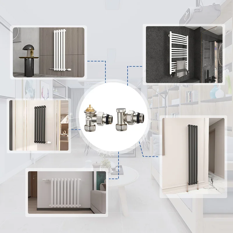 Threaded self-sealing waterproof angel floor heating pex radiator valve