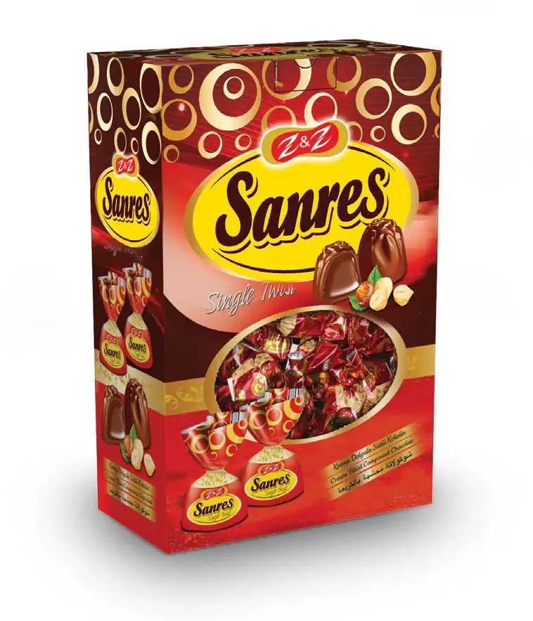 China Chocolate  China Factory Eco-friendly Customized Simple Cream Filled Chocolate in 2 kg box