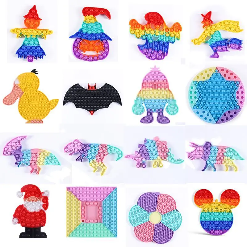
2021 NEW Holloween Pumpkin poping it push bubble Sensory Squeeze Fidget Toys for Autism Learning Anxiety Stress Relief 