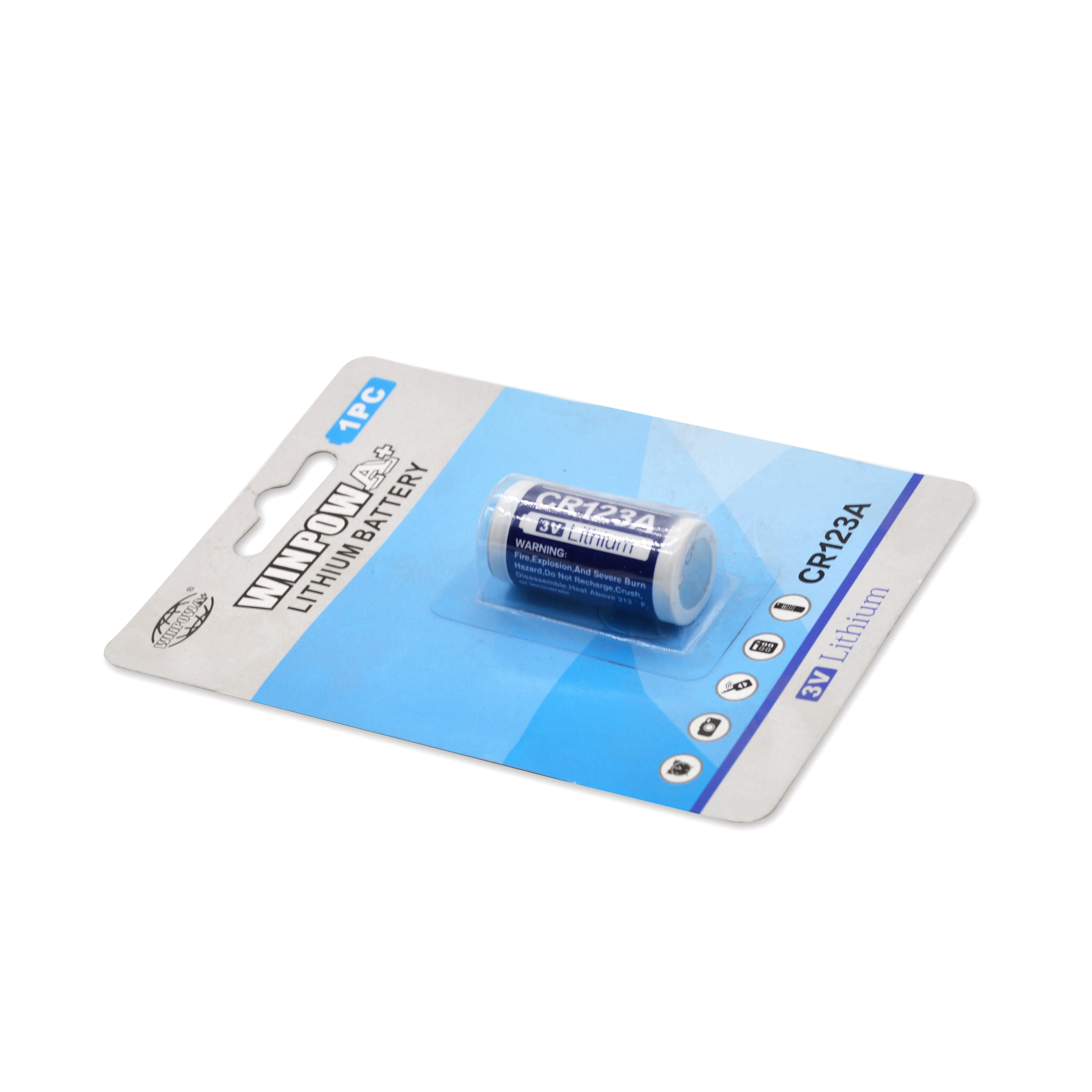 3V Lithium Limno2  cylinder Bateria Pila CR123A NON Rechargeable battery 1700mah for flash light use