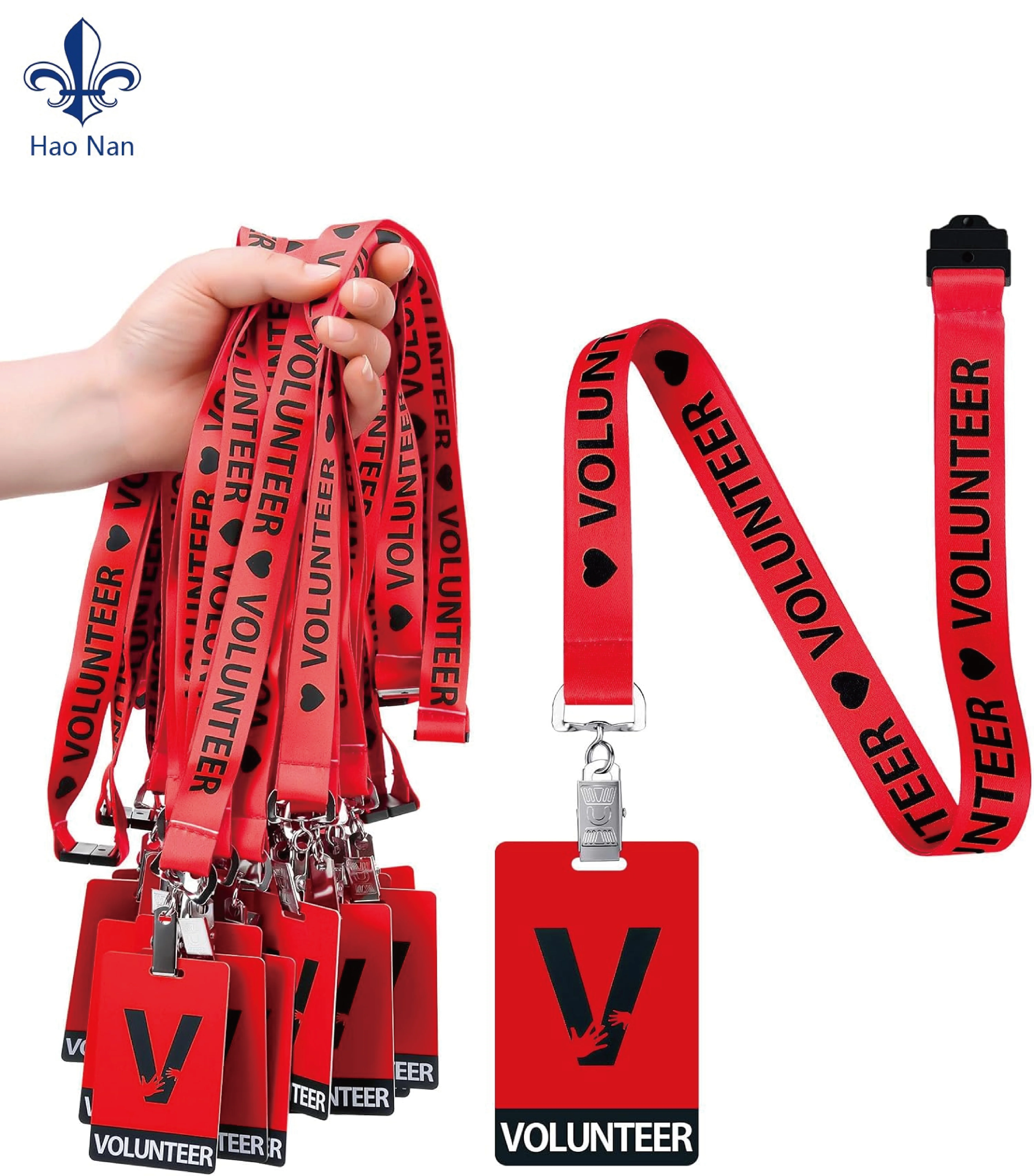 Promotional festival lanyard customized VIP neck strap polyester lanyard with metal hook for event