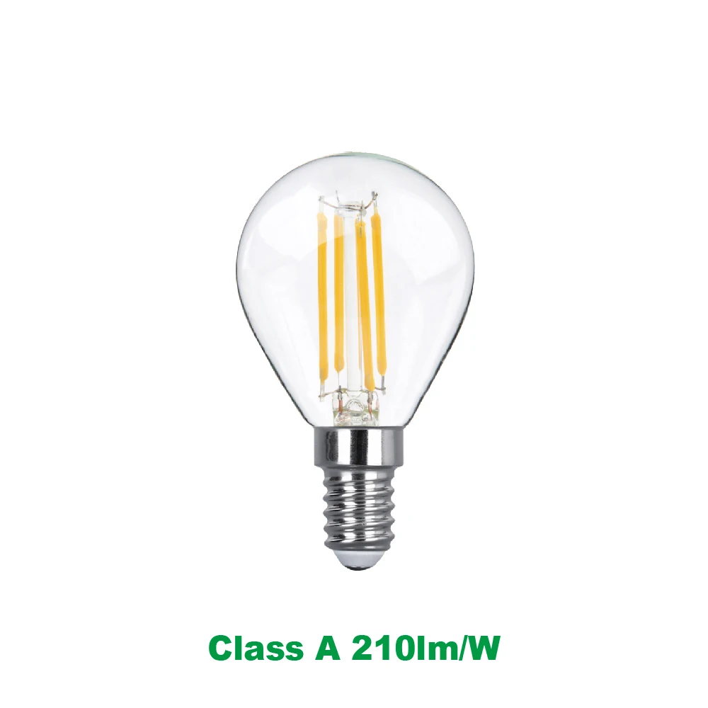 UKCA certificate Class A 210lm/w filament bulb with E14 B22 E27 base Edison Led Light Bulbs Clear LED bulb