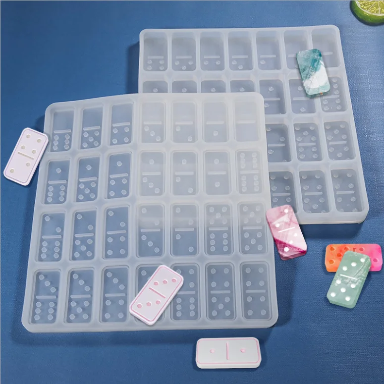 Hot Selling Resin DIY Crafts Mold Set Silicone Resin Domino Mold